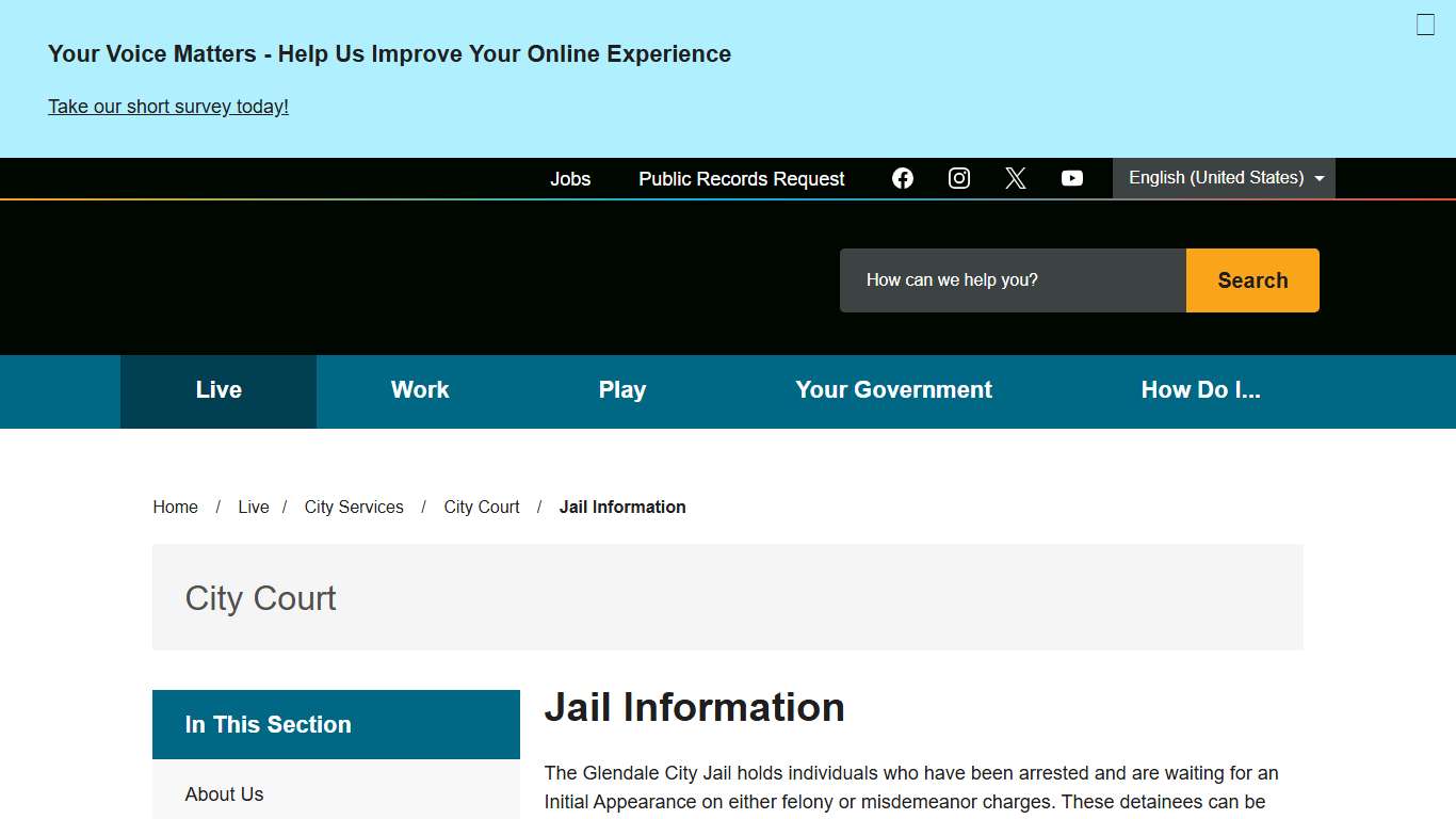 Jail Information City of Glendale, AZ