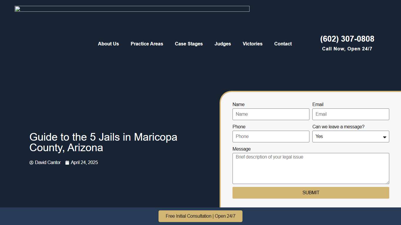 Guide to the 5 Jails in Maricopa County, Arizona DM Cantor